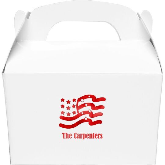 American Flag Gable Favor Boxes